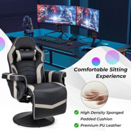 Gainoom Massage Gaming Chair Height Adjustable Swivel Racing Video Gaming Recliner - thumbnail 6