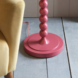 Loops Stylish 1327mm Tall Floor Lamp In Glossy Pink Clay Finish With E27 Led Compatibility - thumbnail 3