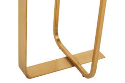 Premier Housewares Interiors By Premier Console Table, Sleek Tempered Glass Top On Gold-Finish Metal Frame, Dual-Tier Open-Frame Console For Hallway - thumbnail 2