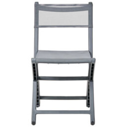 Wyld And Coco Dining Chairs Set Of 4 Dark Grey Folding Stackable Armless Plastic Indoor Outdoor. - thumbnail 1