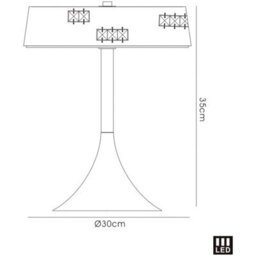 Luminosa Lighting Luminosa Phoenix Table Lamp 18 X 0.5W Led 4000K White/crystal - thumbnail 4