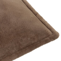 furn. Furn Kallu Faux Fur Feather Filled Cushion, Mocha, 55 X 55Cm - thumbnail 3