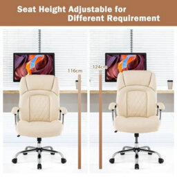 227Kg Leather Office Chair Adjustable Big & Tall Executive Chair - thumbnail 4