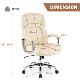 227Kg Leather Office Chair Adjustable Big & Tall Executive Chair - thumbnail 2