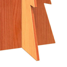 Berkfield Wooden Christmas Tree For Decoration Wax Brown 112 Cm Solid Wood Pine - thumbnail 6