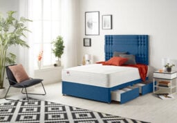 Somnior Beds Somnior Flexby Plush Navy 3Ft Memory Foam Divan Bed With 2 Drawers, Mattress & Headboard - Single - thumbnail 3