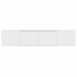 Berkfield Tv Wall Cabinet With Led White 180X31X39.5 Cm - thumbnail 6