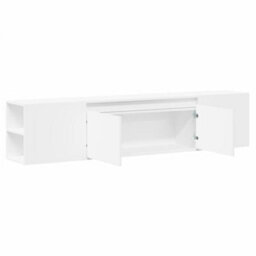 Berkfield Tv Wall Cabinet With Led White 180X31X39.5 Cm - thumbnail 9