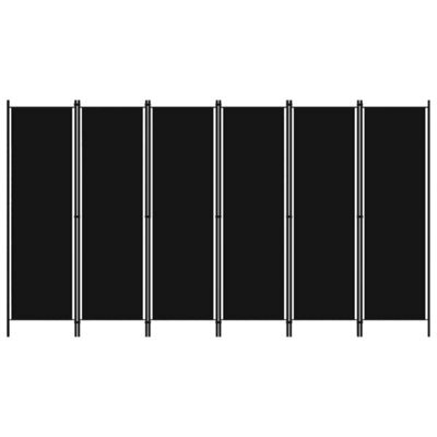 Vidaxl 6-Panel Room Divider Black 300X180 Cm Room Dividers - image 1