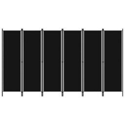 Vidaxl 6-Panel Room Divider Black 300X180 Cm Room Dividers