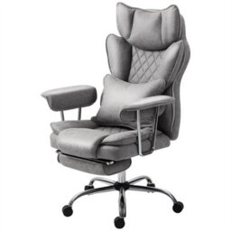 Office Chair, High Back Leathaire Desk Chair For Home, Grey - thumbnail 2