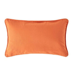 Homescapes Cotton Plain Burnt Orange Rectangular Cushion Cover, 30 X 50 Cm