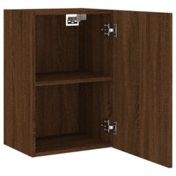 Berkfield Tv Wall Cabinets 2 Pcs Brown Oak 40.5X30X60 Cm Engineered Wood - thumbnail 6
