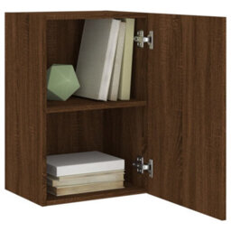 Berkfield Tv Wall Cabinets 2 Pcs Brown Oak 40.5X30X60 Cm Engineered Wood - thumbnail 4