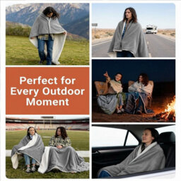 Moonlight Bedding Sherpa Fleece Throw Blanket Silver King Soft Thick & Fluffy Reversible Throw For Sofa, Bed & Travel Blanket - thumbnail 5