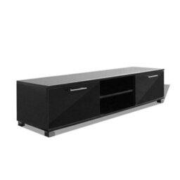 Berkfield Modern Tv Cabinet High-Gloss Black 120X40.3X34.7 Cm