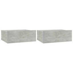Vidaxl Floating Nightstands 2 Pcs Concrete Grey 40X30X15 Cm Engineered Wood - thumbnail 1