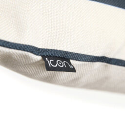 icon Indoor And Outdoor Striped Waterproof Filled Cushion Black - thumbnail 3