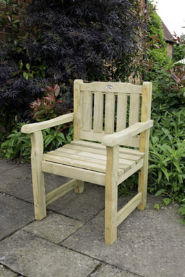Forest Garden Rosedene Wooden Single Garden Chair - image 1