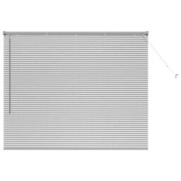 Berkfield Window Blind With Curtains Manual Silver Aluminium - thumbnail 2