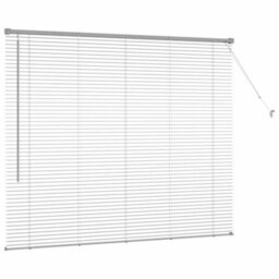 Berkfield Window Blind With Curtains Manual Silver Aluminium - thumbnail 6