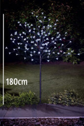 Spot On Dealz 1.8M Cherry Blossom Tree Outdoor Christmas Decorations 352 White Led Tree Lights With Metal Flat Base Garden Ornaments - thumbnail 3
