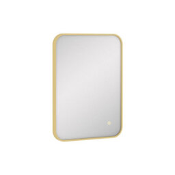 Royal Bathrooms Luton 500 X 700mm Brass Backlit Framed Led Illuminated Rectangular Bathroom Mirror With Touch Sensor & Anti-Fog - thumbnail 5