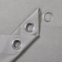 Ameha Plain Blackout Eyelet Curtain Thermal Insulated Linen Texture Fabric Bedroom Kitchen Window Curtain Pair- Beige, 46''x54'' - thumbnail 5