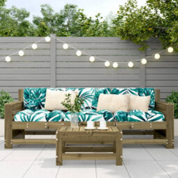 Berkfield Garden Footstool 62X30X32 Cm Impregnated Wood Pine - thumbnail 3