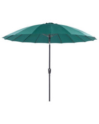 Beliani Market Garden Emerald Green Parasol 255Cm - Aluminium Frame, Crank Tilt - thumbnail 1