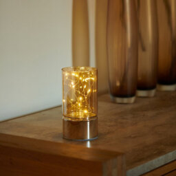 Auraglow Wire Rice Light Glass Cylinder Lantern-Bundle - thumbnail 5