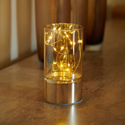 Auraglow Wire Rice Light Glass Cylinder Lantern-Bundle - thumbnail 7