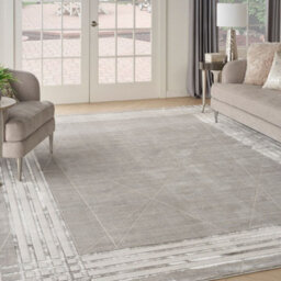 Rug Desire Dsr01 Grey Silver Bordered For Livingroom, Bedroom, Dinning Room,polyester - 119Cm X 180Cm (3.9 Ft. X 5.9 Ft.) - thumbnail 3