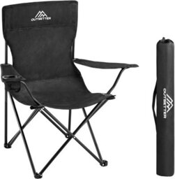 Vivo Pair Of Camping Chair Lightweight Folding Portable - Black - thumbnail 1