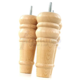 L&F 4 Replacement Furniture Feet Natural Turned Wooden Legs 165mm High Settee Chairs Sofas Footstools M8 (8mm) Tsp2071 - thumbnail 5