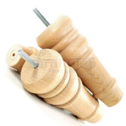 L&F 4 Replacement Furniture Feet Natural Turned Wooden Legs 165mm High Settee Chairs Sofas Footstools M8 (8mm) Tsp2071 - thumbnail 7