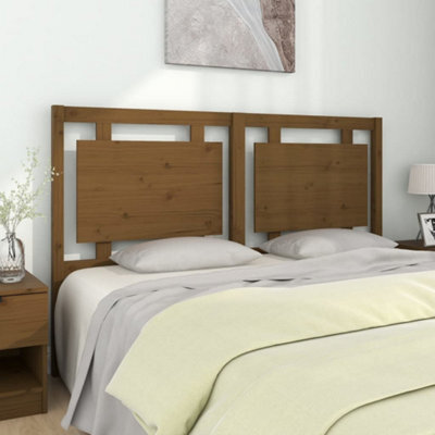 Berkfield Bed Headboard Honey Brown 155.5x4x100 cm Solid Pine Wood - image 1