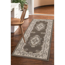 Melrose Colorama Traditional Taupe Medium Area Indoor Runner Rug 067/200Cm - thumbnail 1