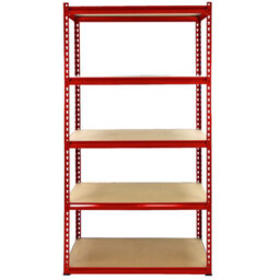 MonsterShop Pack Of 4 Garage Shelving Unit - 5 Tier Heavy Duty Rack For Storage Steel Utility Shelves - thumbnail 3