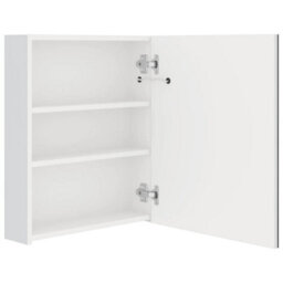 Berkfield Stylish Led Bathroom Mirror Cabinet Shining White 50X14X60 Cm - thumbnail 5