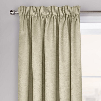 Velosso Westwood Dimout Pencil Pleat Curtains - Latte