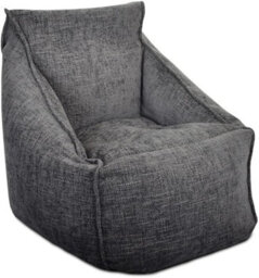 rucomfy Beanbags Rucomfy Grey Weave Bean Bag Chair - Comfortable Indoor Lounger For Adults & Teens - thumbnail 2