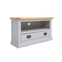 Cabinet Bits Loreo Light Grey 1 Drawer Tv Cabinet Brass Drop Handle - thumbnail 2