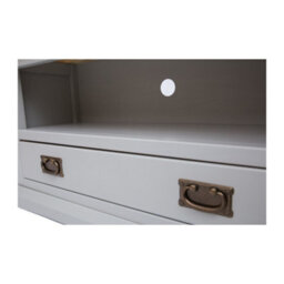 Cabinet Bits Loreo Light Grey 1 Drawer Tv Cabinet Brass Drop Handle - thumbnail 5