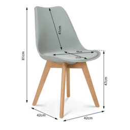 Bravich Rocco Tulip Dining Chair - Silver - thumbnail 5