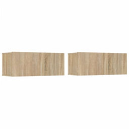 Berkfield Classic 4 Piece Tv Cabinet Set Sonoma Oak Engineered Wood - thumbnail 3