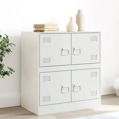 Vidaxl Sideboard White 67X39X73 Cm Steel - image 1