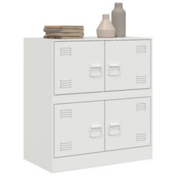 Vidaxl Sideboard White 67X39X73 Cm Steel - thumbnail 5