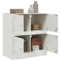 Vidaxl Sideboard White 67X39X73 Cm Steel - thumbnail 4