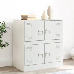 Vidaxl Sideboard White 67X39X73 Cm Steel - thumbnail 1